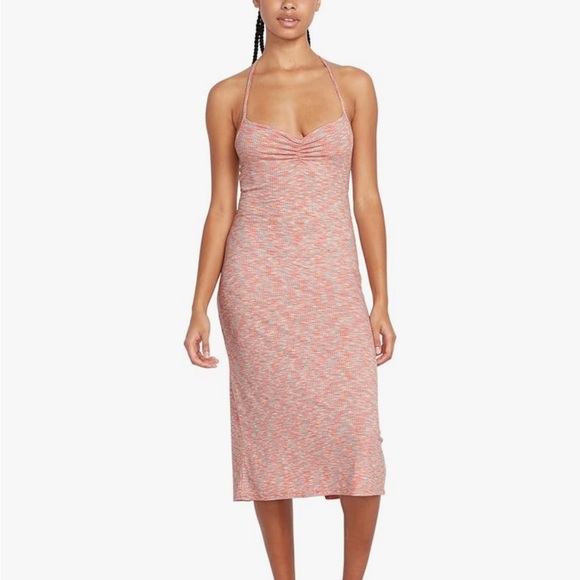 Volcom Dresses & Skirts - 🔥🔥Volcom Pink Ribbed Bodycon Midi Dress